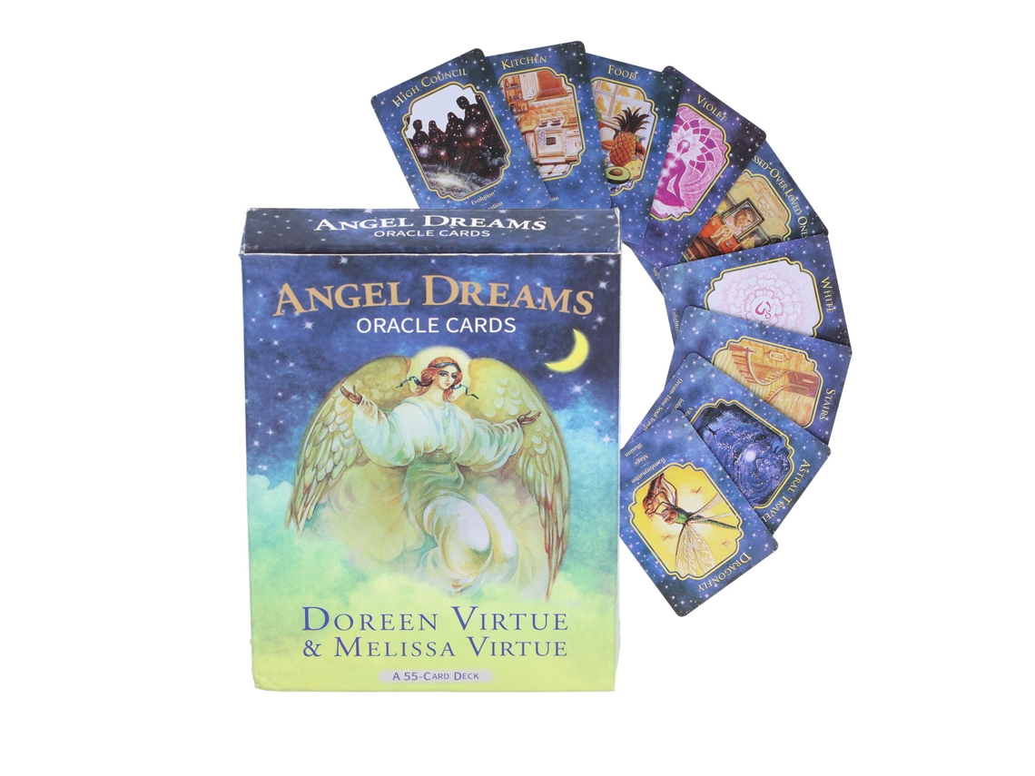 Mali baralho de Tarot Único Portátil para Iniciantes Jogo de Divinação do Futuro 55 Cartas