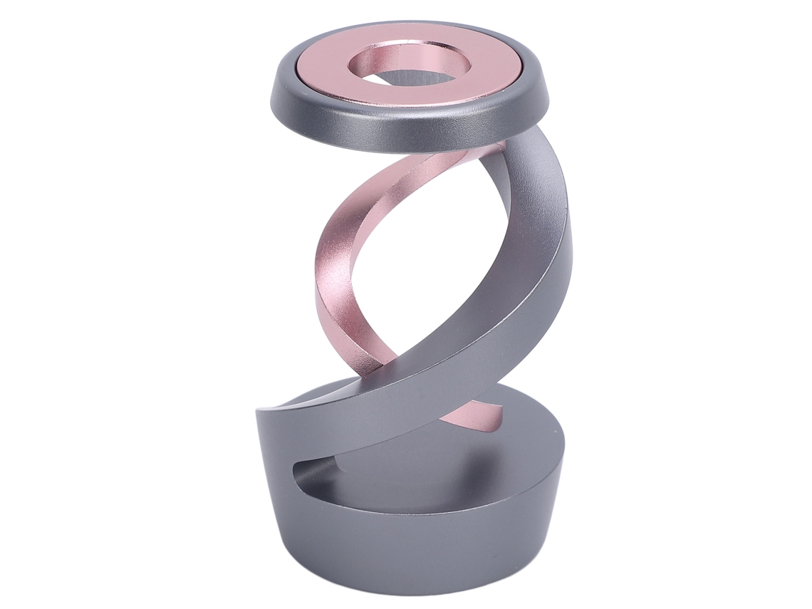 Mali giroscópio de Mesa Espiral Flutuante Metal Decorativo Brinquedo para Casa Escritório Cinza+dourado Rosa