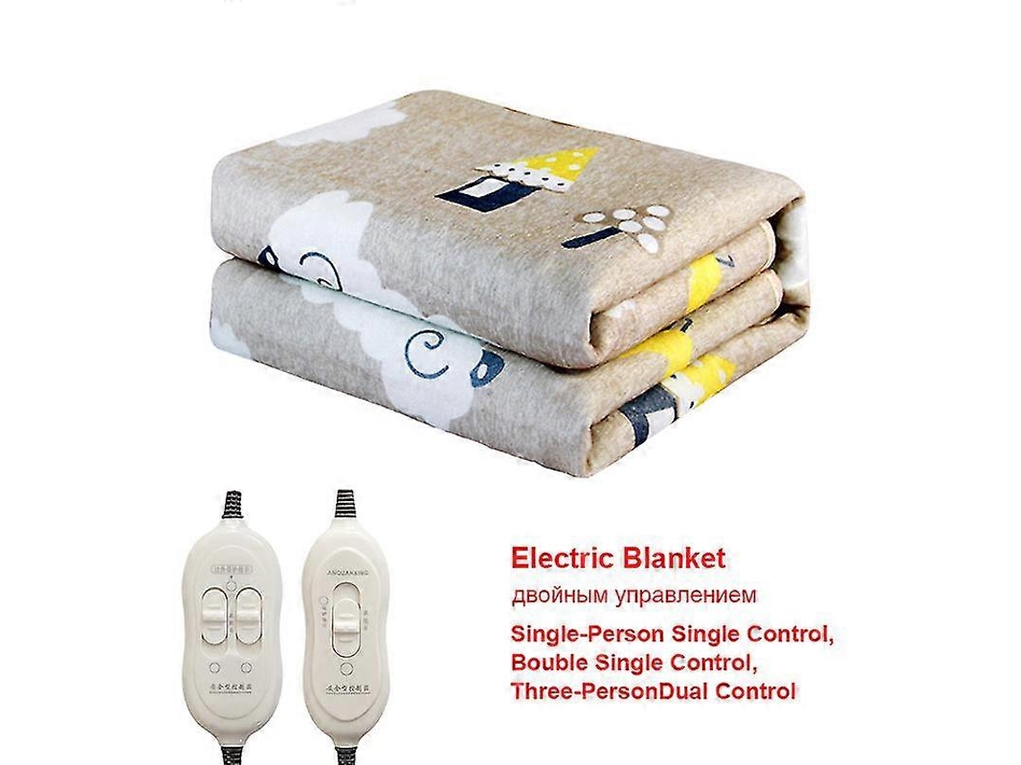 Manta Elétrica Aquecida E Macia 220v Com Controle Duplo, Dupla Face, Ideal Para O Inverno Plugue Europeu Olysi Shop
