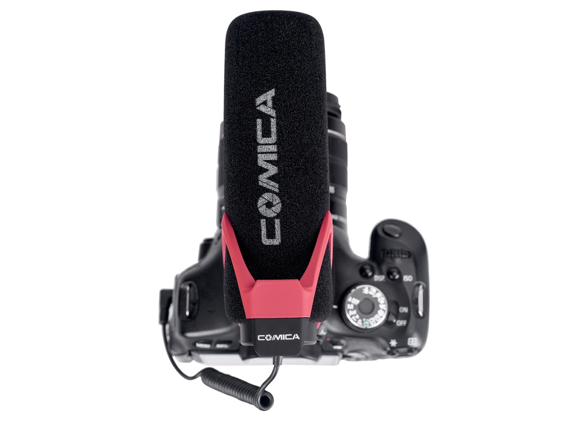 Comica Cvm v30 Lite Microphone With Super cardioid Polar Pattern Cold shoe Design Condenser Mic For Smartphone Camera Red LAXISCREED