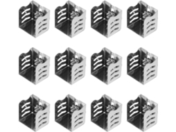 Conjunto De 12 Ponteiras De Aço Inoxidável Para Trilho De Cortina, Compatíveis Com Trilhos Retos E Q