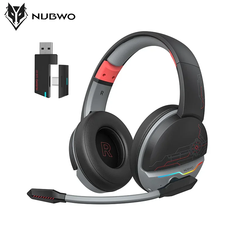 (preto) Fone De Ouvido Gamer Sem Fio, Bluetooth 2.4g Com Microfone Duplo E Multiplataforma.