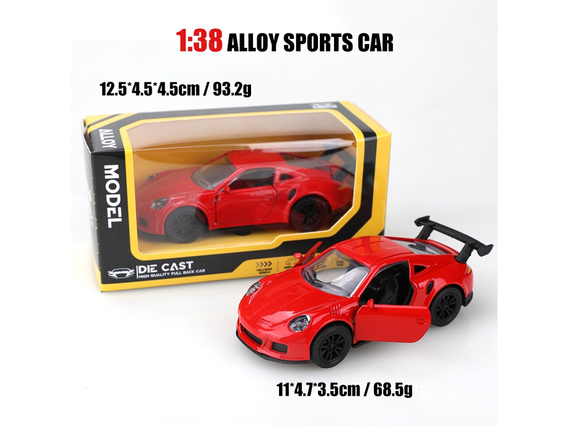 Miniatura de Carro em Escala 1/38, Modelo de Carro Clássico, Brinquedo Infantil. MDUG