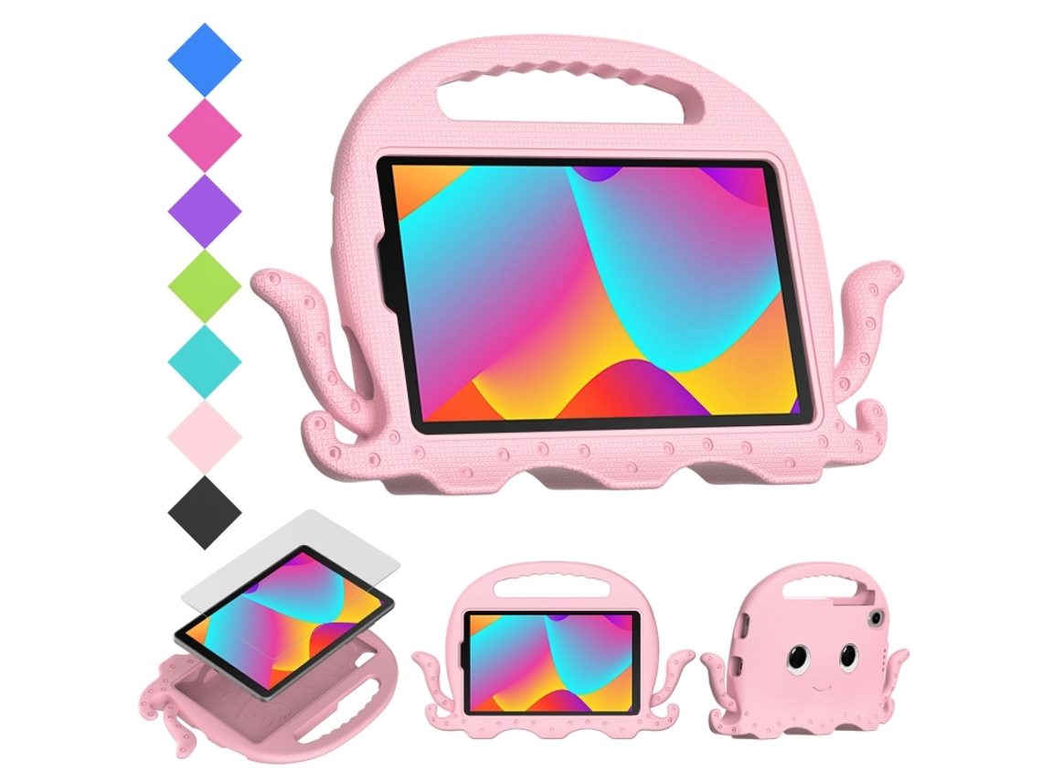 Capa Híbrida Eva‑pc Modelo Polvo Anti‑choque Com Alça Halinuia, Cor Rosa Para Tcl Tab 8 Le / Wifi 2023