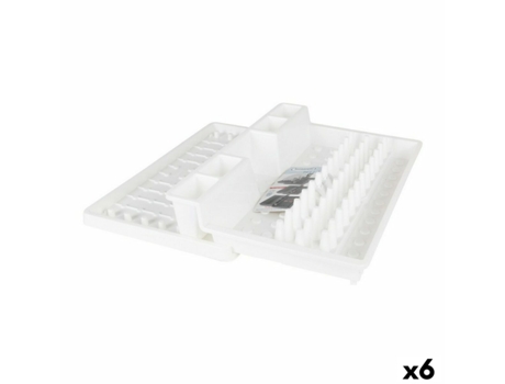 Escorredor de Louça Tontarelli Bella Branco 44,7 x 30 x 8,8 cm (6 Unidades)