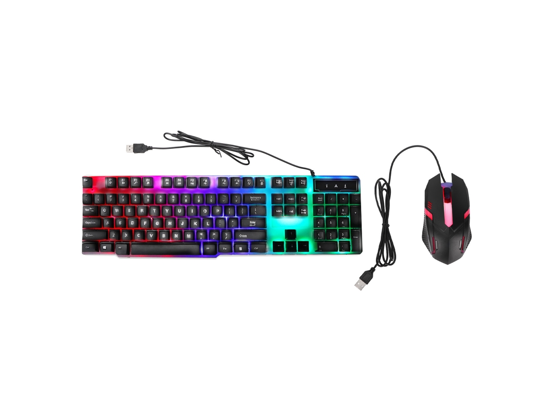 Conjunto Teclado e Mouse LAXISCREED com Luz de Fundo Ergonômico