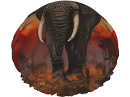 Touca De Banho Grande Para Homens E Mulheres – Dupla Com Estampa Elefante Ao Pôr Do Sol, Ideal Para Salão De Beleza E