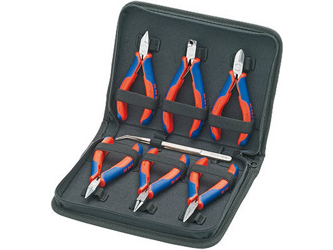 Conjunto de Alicates para Eletrónica KNIPEX 00 20 16 (7 Peças)
