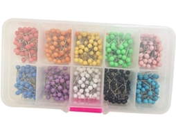 500 Tachinhas Plásticas Decorativas, Cabeça Redonda, Multicoloridas, Fáceis De Inserir E Reutilizáveis, Caixa