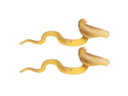 Ats 2 Peças de Modelo de Serpente Simulada em Plástico Realista com Núcleo Completo Amarelo para Coleção e Educação Infantil