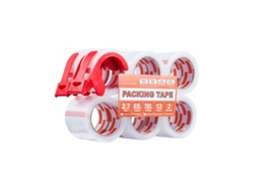 Fita de Embalagem Transparente 12 Rolos 47,8mm X 59,44m Envio com Dispensador 2,7 Mil Projetada para Mudanças, Armazenamento, Embalagem, Envio,