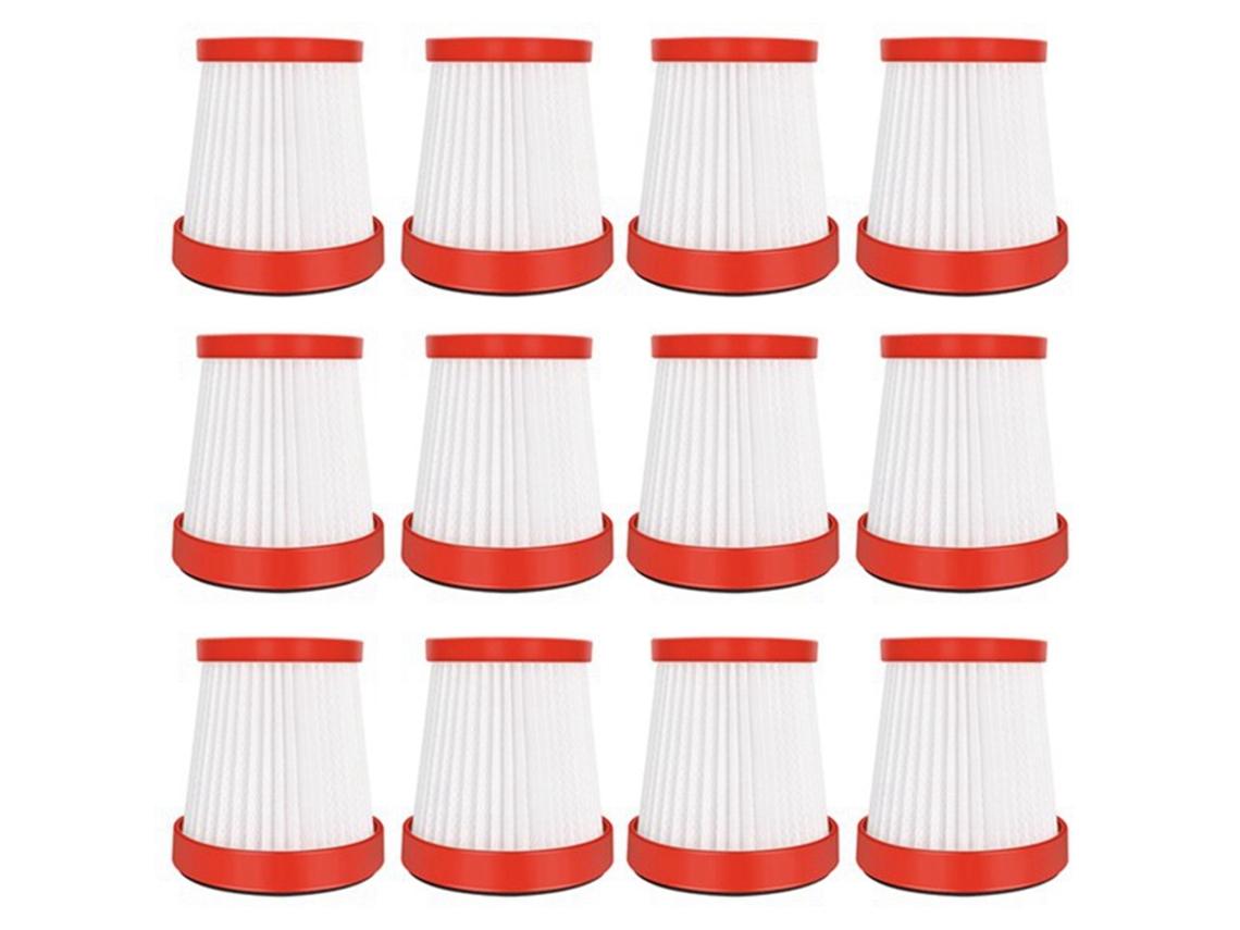 12pçs filtro de substituição para xiaomi deerma vc01, acessórios de aspirador de pó portátil, filtros hepa, peças de aspirador doméstico