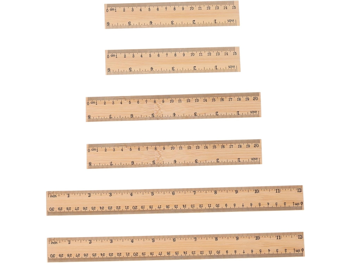 Lurelia Régua De Medição 6 Peças Com Transparente E Resistente Para Geometria E Matemática