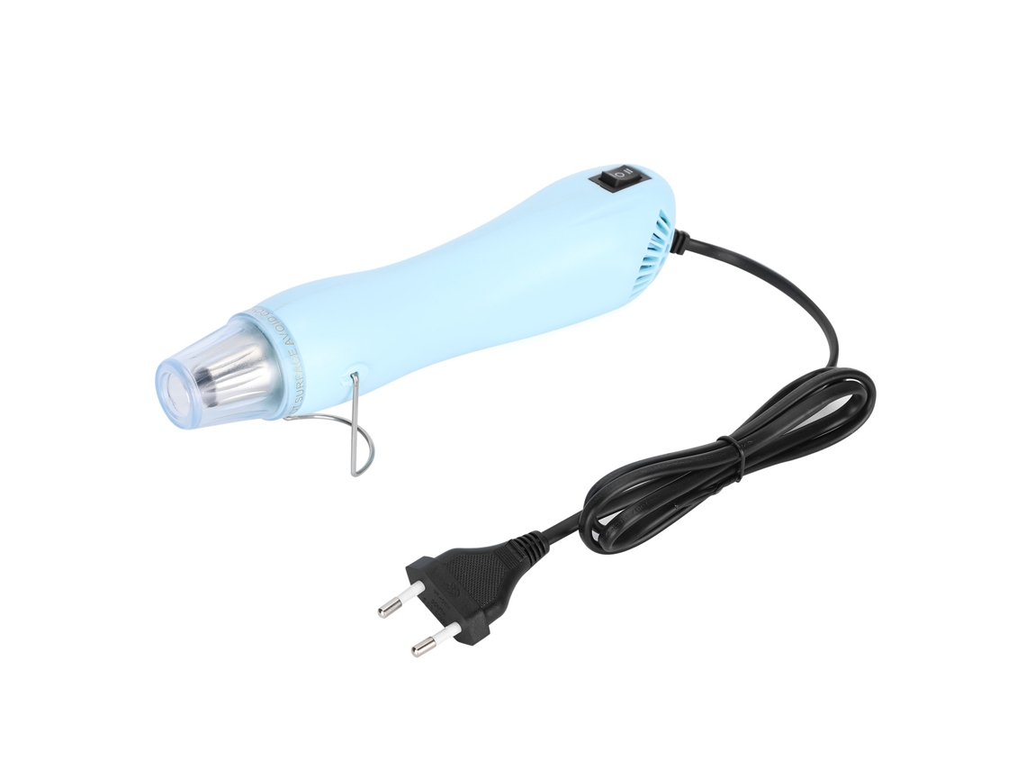 Pistola de ar quente de dupla velocidade para montagem rápida de folhas termoencolhíveis (azul)