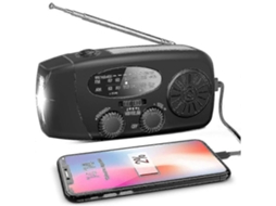 Rádio Portátil Funcional Com Dínamo Solar De Manivela Ed Am/fm/noaa Olysi Shop