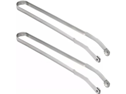 Conjunto De 2 Pinças Para Linguiça Churrasco, 38cm, Em Aço Inoxidável, Para Cozinhar Bacon, Bife, Carne E Legumes