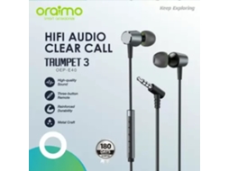 Aetheria oraimo Oep e40 Fone de Ouvido com Fio 1.2m 15g 20 20000hz 16ω 96db Microfone 3.5mm