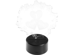 Luminária De Mesa Decorativa Ipetboom 3d Led Em Formato Coração, Luz O