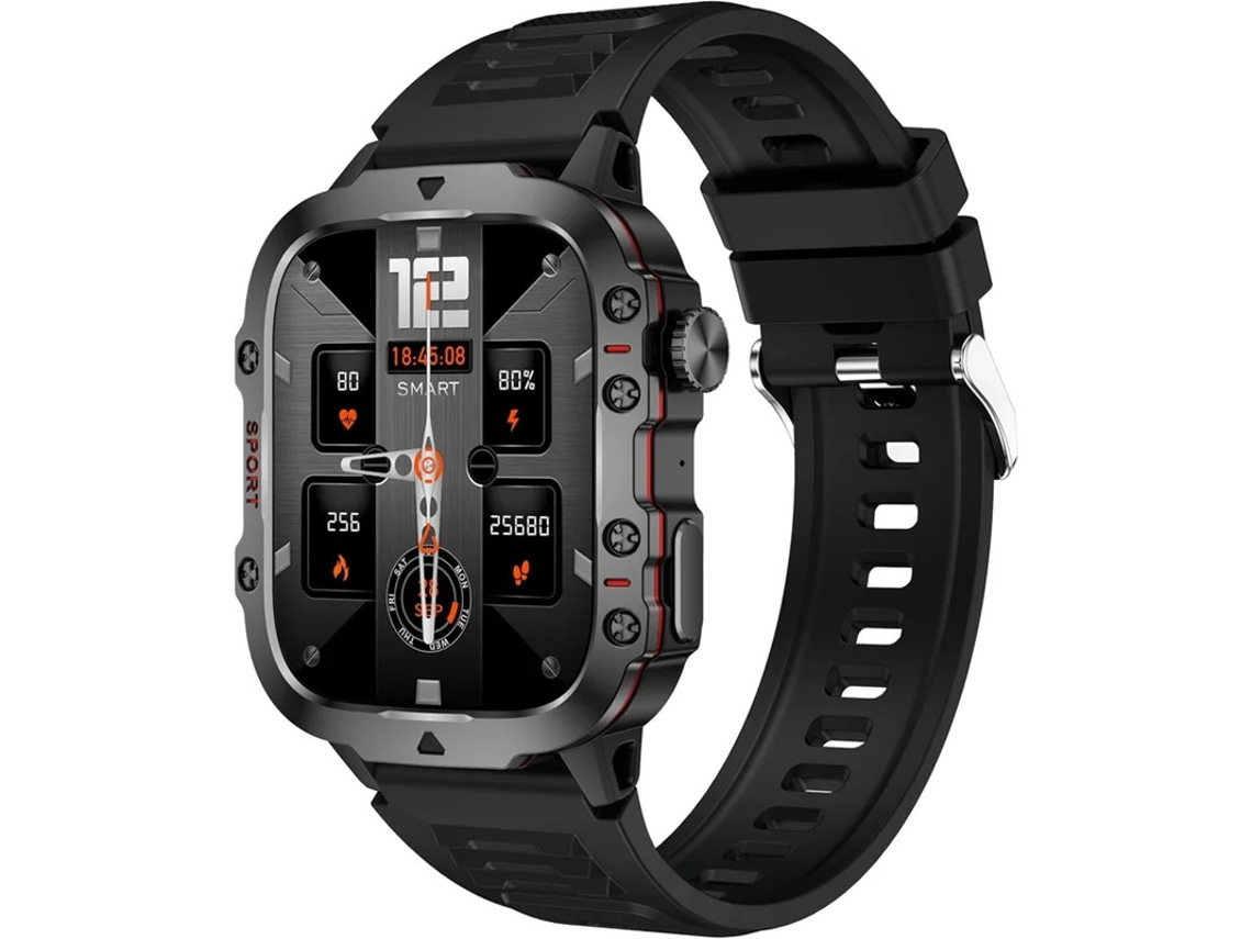 1.96 Relógio Inteligente Militar para Casas Fitness Face do Relógio/Atendimento de Chamadas Monitor de Frequência Cardíaca Sono Pressão Bestvite