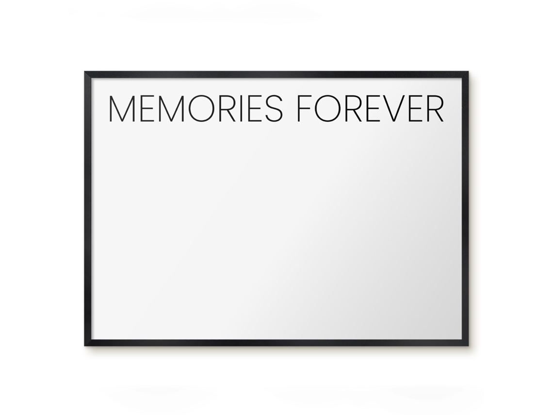 Quadro de vidro magnético "Memórias para sempre" para o hall de entrada Espelharte (70x50 cm)