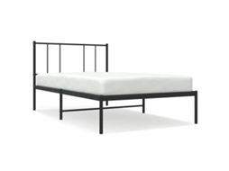 Estrutura de Cama com Cabeceira 90x190 Cm Metal Preto MAISON EXCLUSIVE