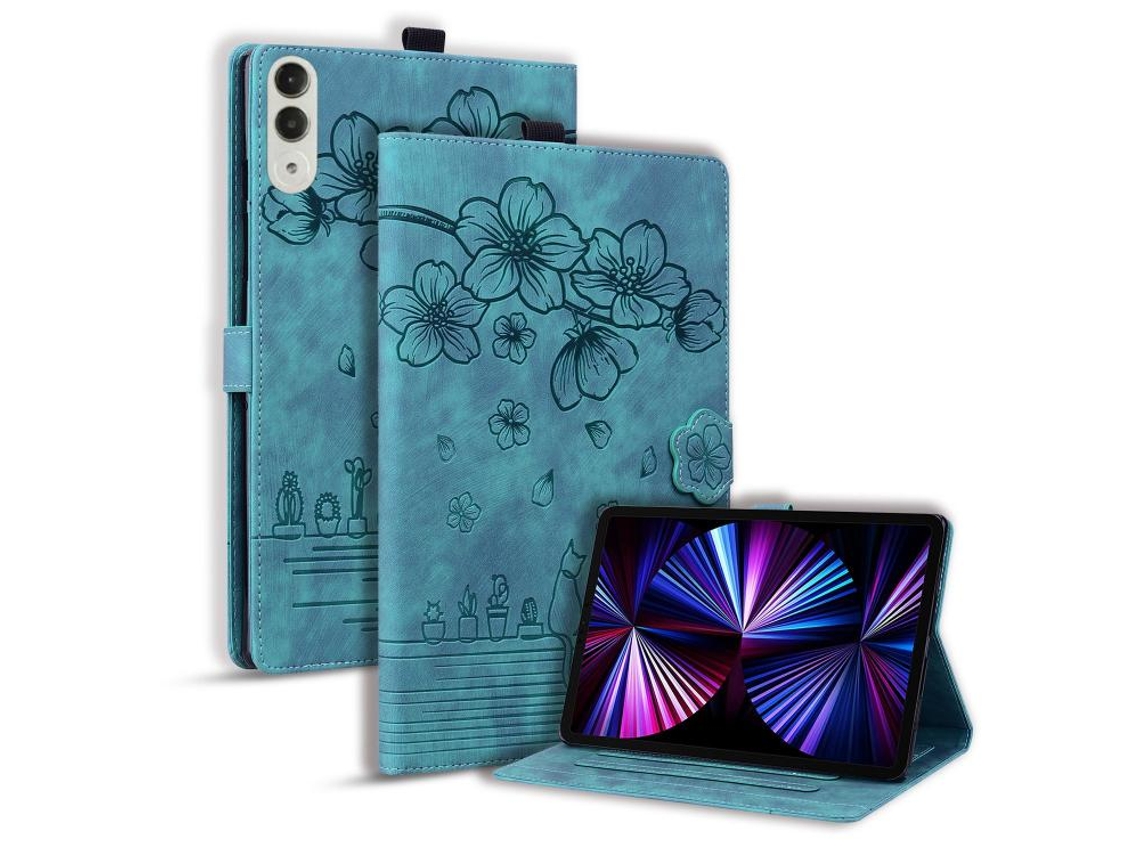 Capa Protetora Halinuia Para Lenovo Idea Tab Pro Gen 2 13, Capa De Couro Com Relevo De Gato Sakura