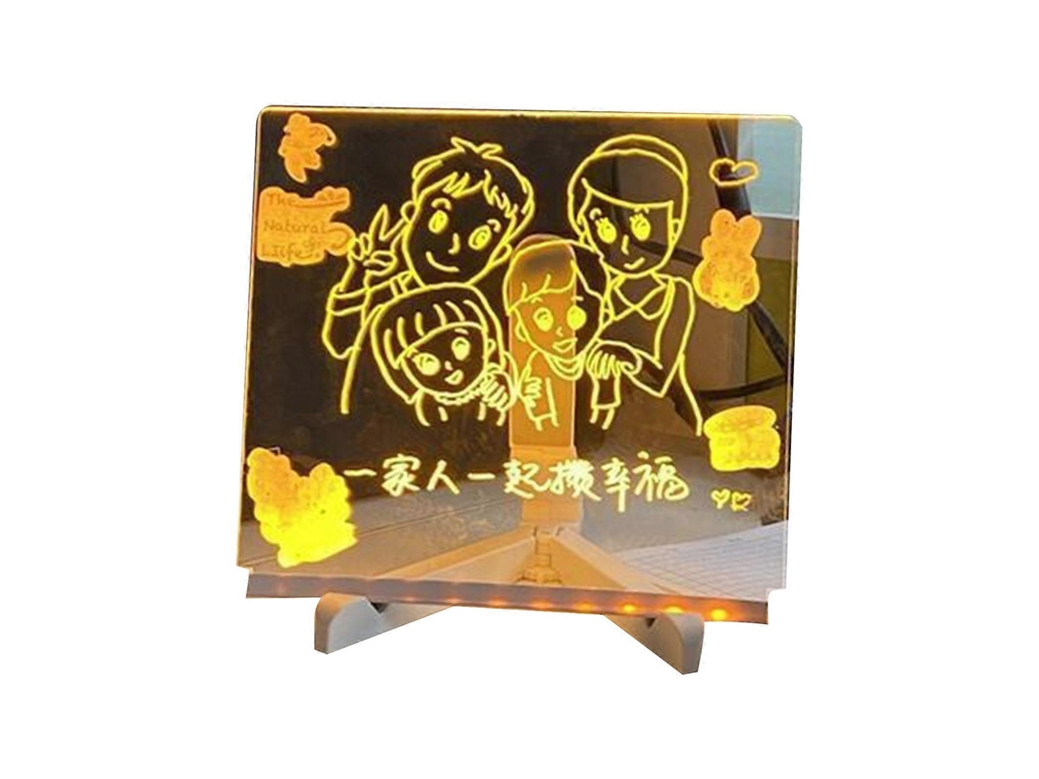 Quadro De Recados Iluminado Com Led Em Acrílico Transparente, Desenho Iluminado, Mensagens Brilhante Para Casa, Escritório, Café, Aquaforge