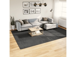 Vidaxl Tapete De Pelo Curto Iza Visual Escandinavo 240x340cm Antracite