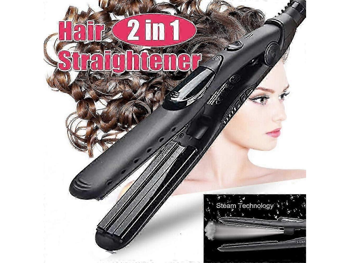 Prancha Alisadora E Modeladora De Cabelo Profissional A Vapor Com Revestimento De Cerâmica E Turmalina Para Alisar E Cachear Os Cabelos. Hengjian