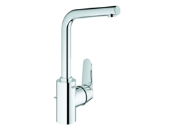 Eurodisc Cosmopolitan Misturadora Monocomando De Lavatório Dn 15, Tamanho L, Instalação Monobloco, Com Descarga De Emergência, Bica Giratória Grohe