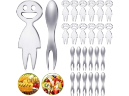 24pcs Suporte De Espeto De Milho Em Aço Inoxidável Com Estojo De Armazenamento