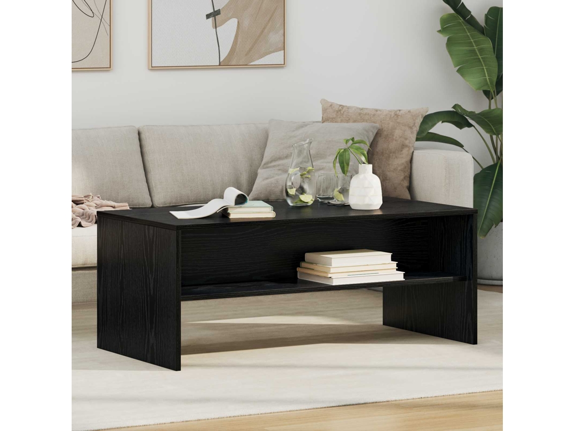 Vidaxl Mesa De Centro Carvalho Preto 100 X 50 X 40 Cm
