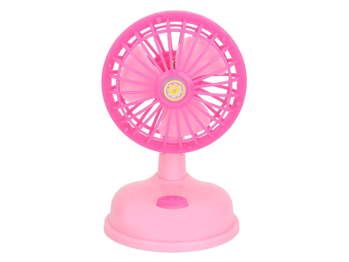 Small Fan Toy Plastic Portable Easy To Play Early Educational Electric Fan Toy For Kids Hot Days Pink
