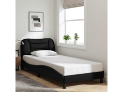 Vidaxl Estrutura de Cama Sem Colchão Hvar 90x200 Cm Tecido Preto