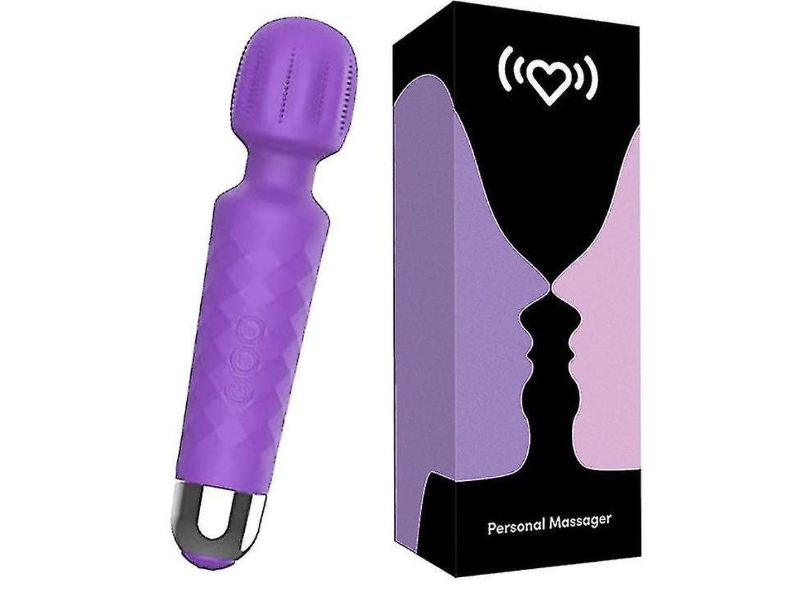 Massageador Elétrico Portátil Bestvite Com 20 Padrões De Vibração E 8 Velocidades De Vibração - Usb Recarregável (roxo)