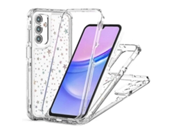 Capa De Acrílico Tpu Transparente Para Samsung Galaxy A25 5g (global) (161,0 Mm) Com Estrelas De Cinema Impressas A Laser