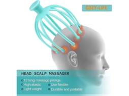 Massageador De Cabeça Para Relaxamento Profundo, Alivio De Estresse E Estimulação Capilar (azul, 1pc)
