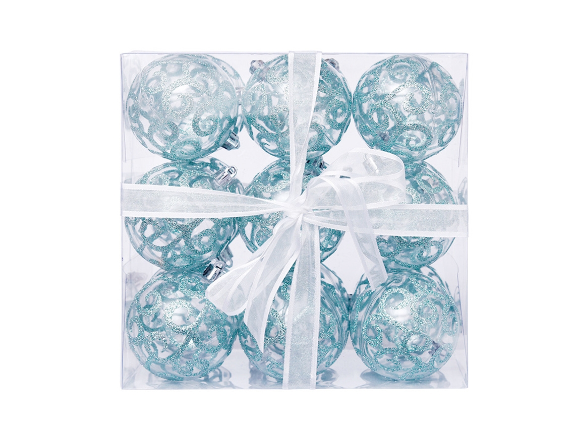 Bolas De Natal Transparentes De Pet Pintadas, 7 Cm/18 Polegadas, Enfeites De Natal Para Árvore De Natal.