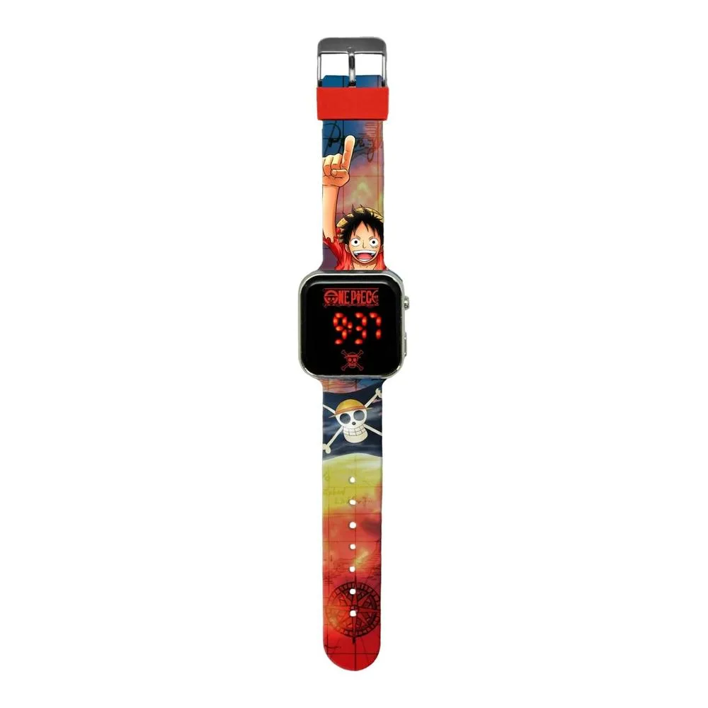 Kids Licensing Reloj Led Niño One Piece Rojo Op00006 Kids Euros Kids Euroswanp25