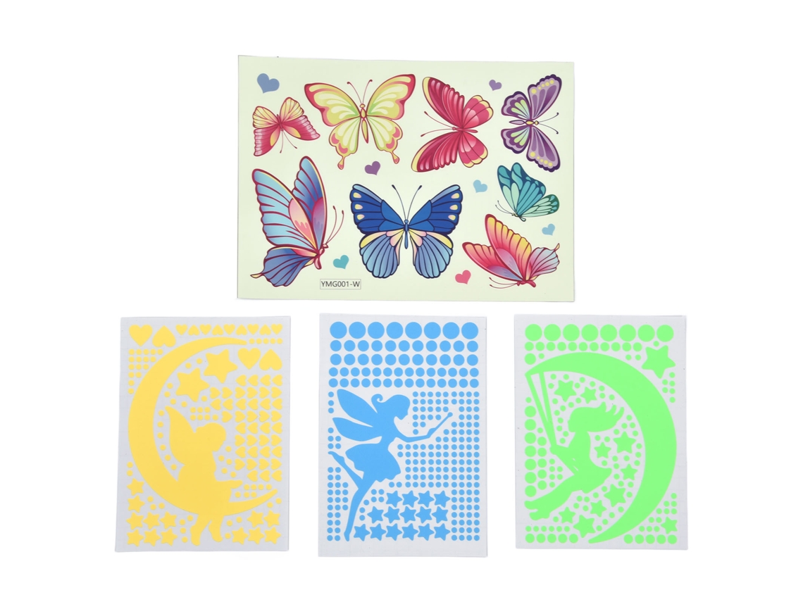 Adesivos De Parede Luminous Laxiscreed 4 Peças Em Pvc Autoadesivos Para Decoração Luminosa