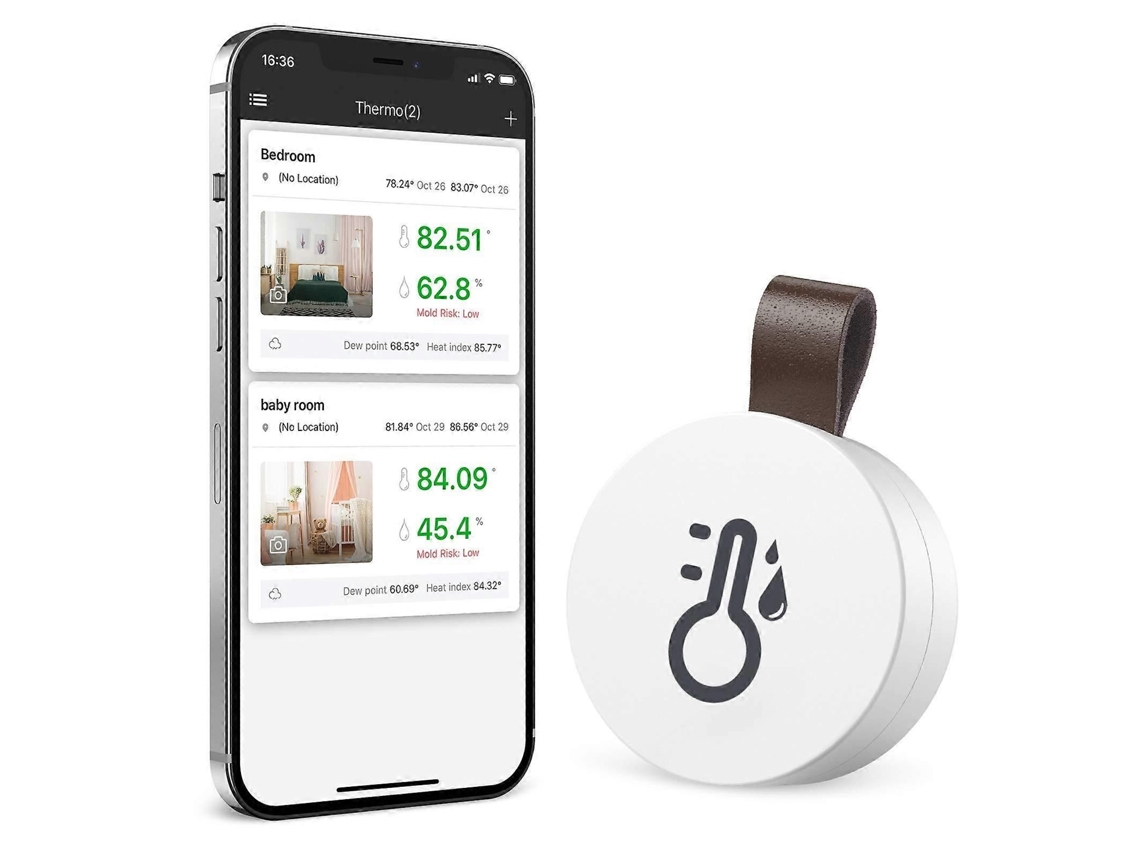 Termômetro E Higrômetro Bluetooth Para Ambientes Internos, Mini Termômetro Para Ambientes Internos, Sensor De Monitoramento De Temperatura, Higrô