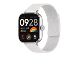 Bracelete para Xiaomi Band 9 Pro / 8 Pro Silicone Macio com Textura de Lichia Branca XIAOMOYU