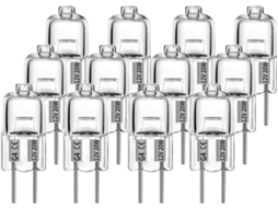 Lurelia Pack De 12 Lâmpadas Halógenas G4 10w 12v 2700k, Branco Quente, Sem Cintilação, Para Casa