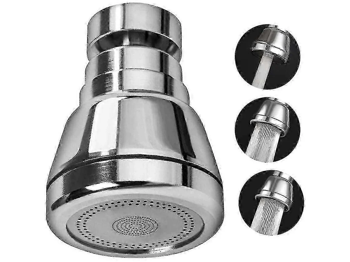 Rotação De 360° Arejador De Torneira Com 3 Jet Modes, Economia De Água Duche Jato Filtro Para Cozinha Sink, Aço Inoxidável Latão