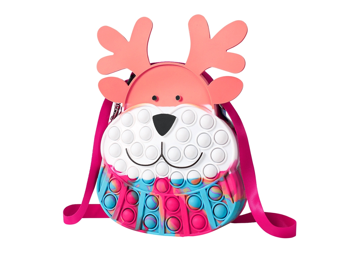 Ats bolsa Monedero Elfo Navideño Push Bubble Silicona Juguete Antiestrés Portátil Regalo para Niñas