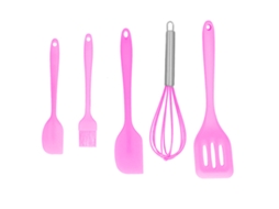 Conjunto 5 Espátulas Silicone LAXISCREED Cozinha Rosa