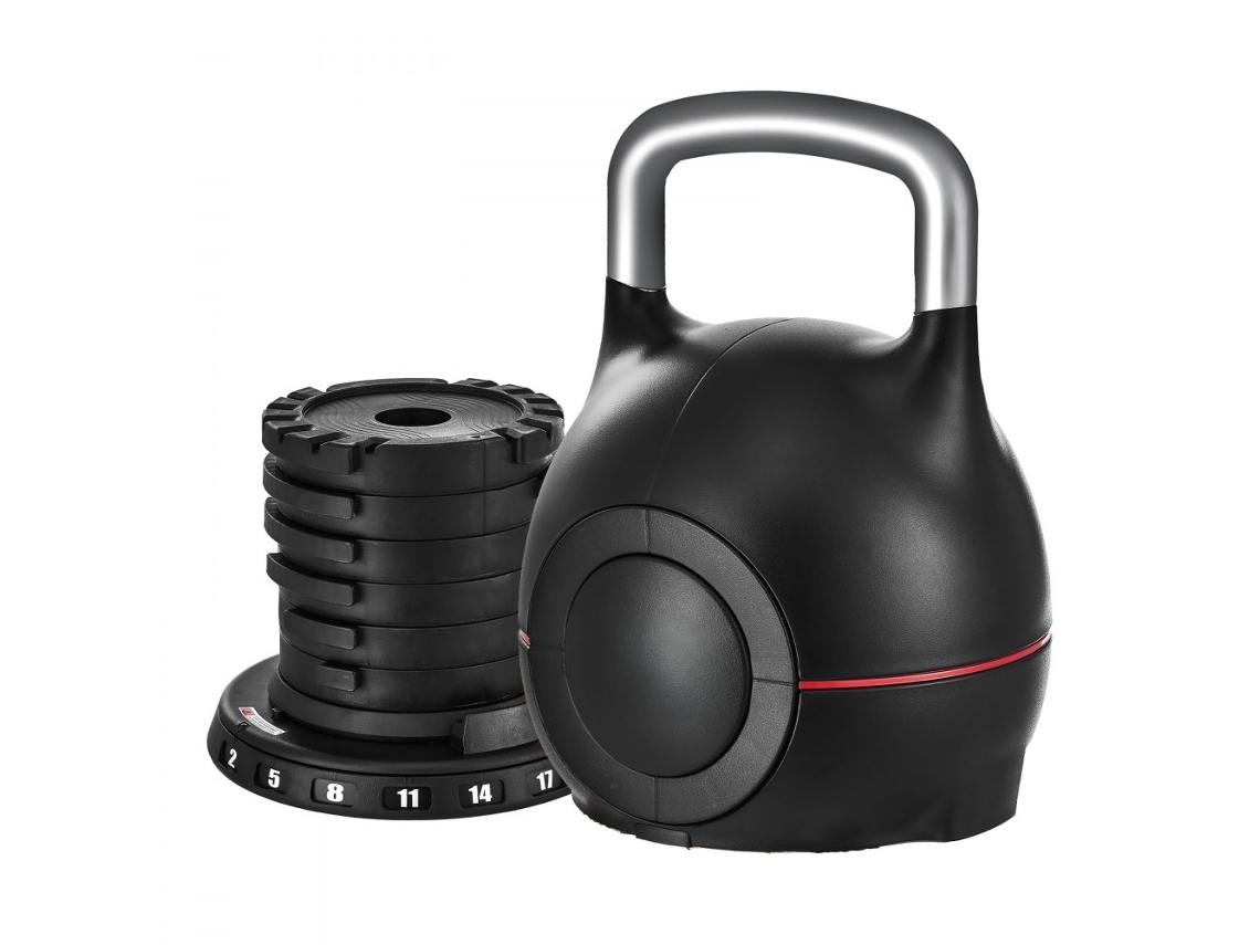Kettlebell Ajustável 7 Níveis De Peso 2 20kg Para Treino De Força E Musculação Tekmaquinas