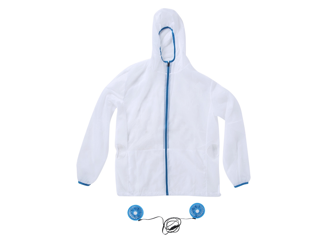 Camisa Proteção Solar Vento Forte Seca Rápido Branco XL 7.4v