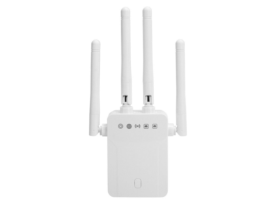 Extensor Wi-fi, Repetidor Sem Fio De 2, 4 Ghz E 300 Mbps, 4 Antenas Externas, Abs, Transparente, Para Rede Wi-fi