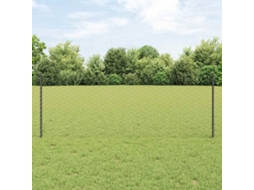 Vidaxl Cerca Hexagonal Com Poste 25 X 0,8 M Aço Revestido De Pvc Malha